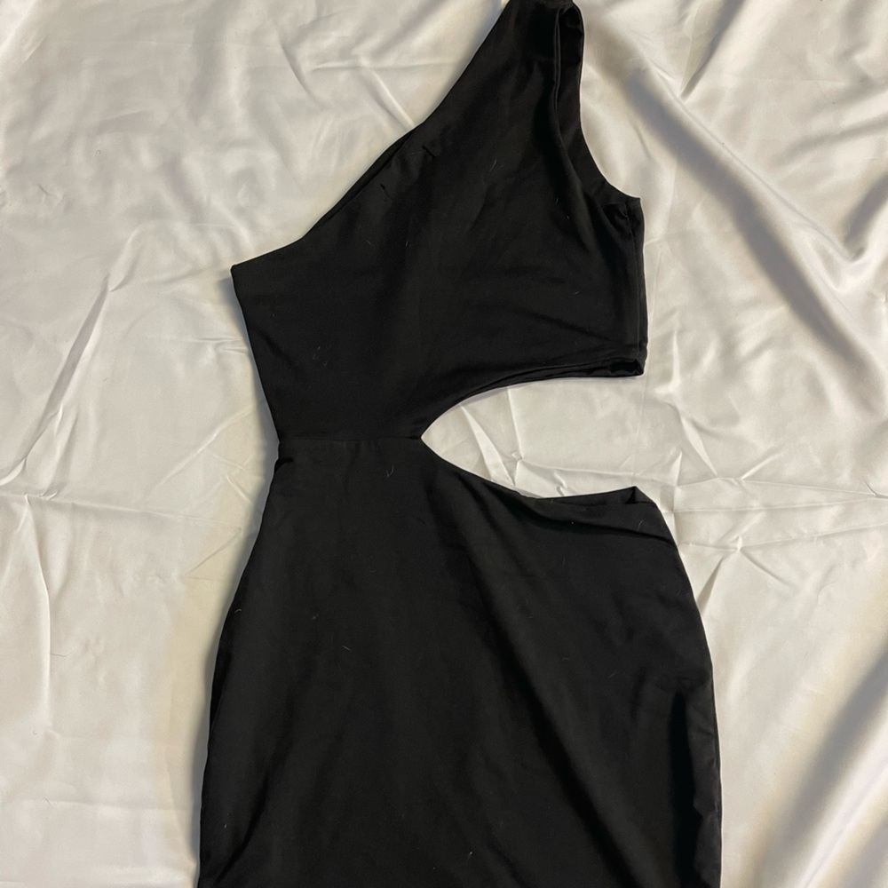 Mini dress with cut out chest